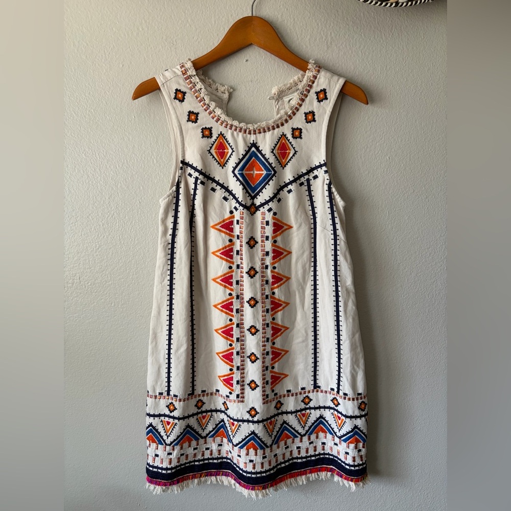 Anthropologie Akemi + Kin Reagan Embroidered Shift Dress Women’s 4 Small